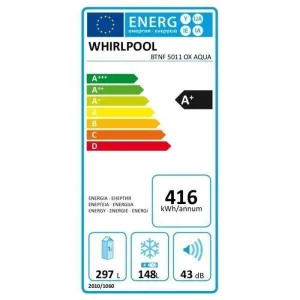 Réfrigérateur Whirlpool combiné No Frost 450 litres BTNF 5011 OX