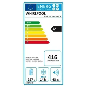 Réfrigérateur Whirlpool combiné No Frost 450 litres BTNF 5011 OX