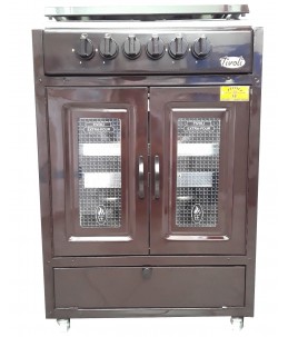 Cuisinière Tivoli 60 cm 4 feux marron