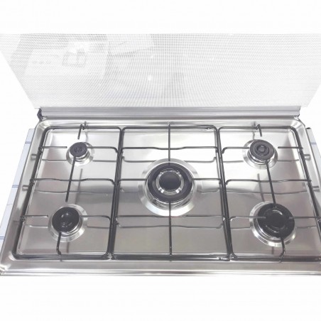 Cuisinière Tivoli 90 cm 5 feux inox avec cache bouteille de gaz