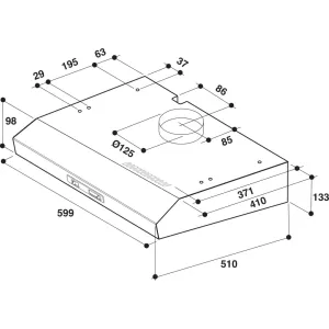 Hotte classique Whirlpool 60 cm WSLK 65 LS X