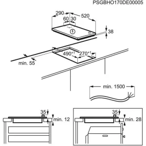 Table de cuisson électrique Arthur martin 2 feux AHR3233CK