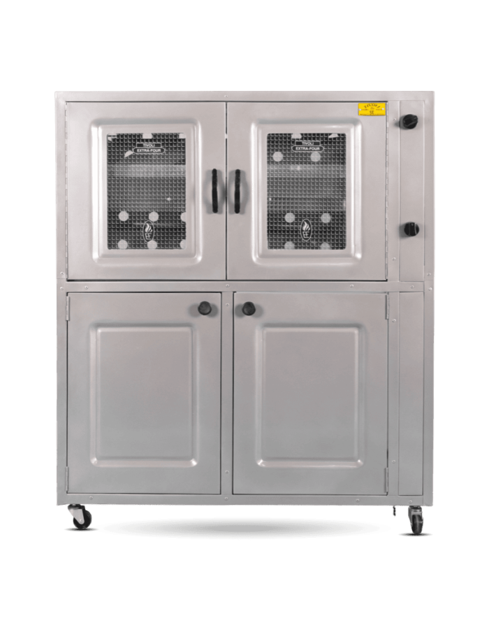 Four à gaz Tivoli 100 cm gris avec cache bouteille de gaz