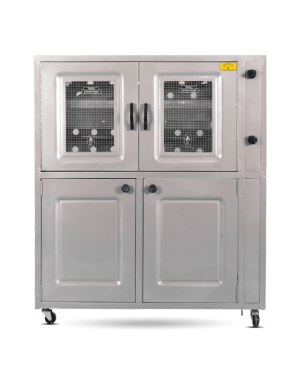 Four à gaz Tivoli 100 cm gris avec cache bouteille de gaz