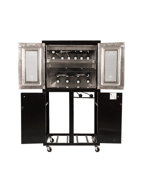 Four à gaz Tivoli 60 cm noir avec cache bouteille de gaz