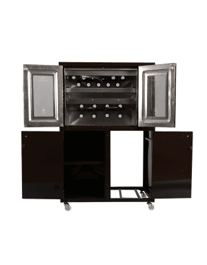 Four à gaz Tivoli 90 cm marron avec cache bouteille de gaz