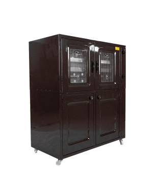 Four à gaz Tivoli 90 cm marron avec cache bouteille de gaz