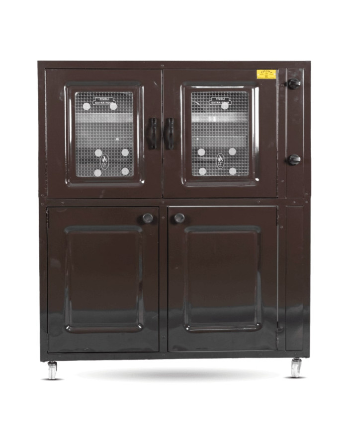 Four à gaz Tivoli 90 cm marron avec cache bouteille de gaz