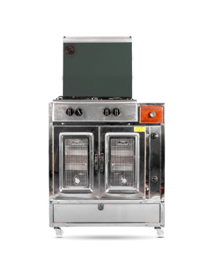 Cuisinière Tivoli 75 cm 4 feux inox avec tiroir