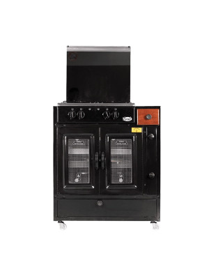 Cuisinière Tivoli 75 cm 4 feux noir avec tiroir