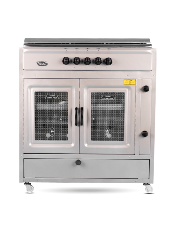 Cuisinière Tivoli 85 cm 5 feux grise