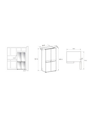 Réfrigérateur américain Whirlpool No Frost 594 litres WQ9 B2L EF