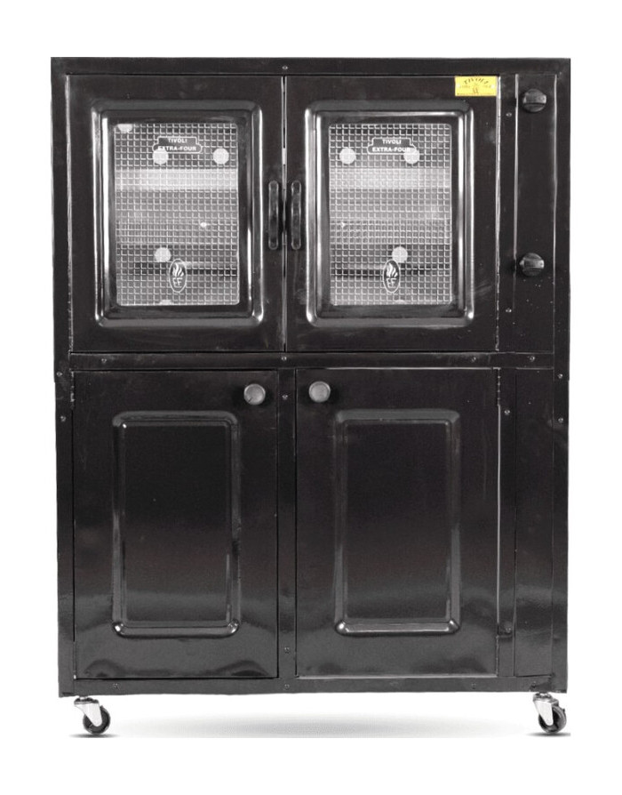 Four à gaz Tivoli 90 cm noir avec cache bouteille de gaz