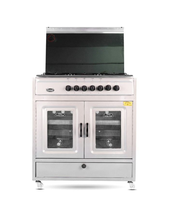 Cuisinière Tivoli 85 cm 5 feux grise XL