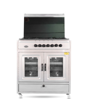 Cuisinière Tivoli 85 cm 5 feux grise XL