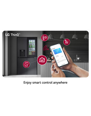 Réfrigérateur side by side LG No Frost 601 litres GR-X24FFCAB