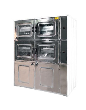 Double four à gaz professionnel Tivoli 125 cm inox avec cache bouteille de gaz