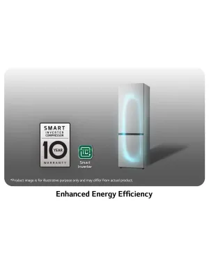 Réfrigérateur LG combiné 341 litres GR-B499FMGW