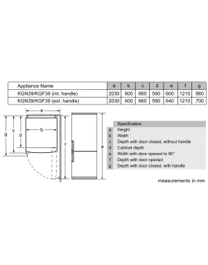 Réfrigérateur Bosch combiné No Frost 315 litres KGN39NLEM8